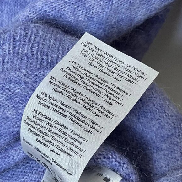 Selected Femme Purple Alpaca Wool Crewneck Sweater Small - Picture 5 of 7